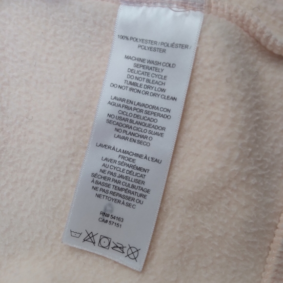 CALVIN KLEIN Performance Soft Fleece Pink Peach Full Zip Jacket Small - Picture 6 of 12